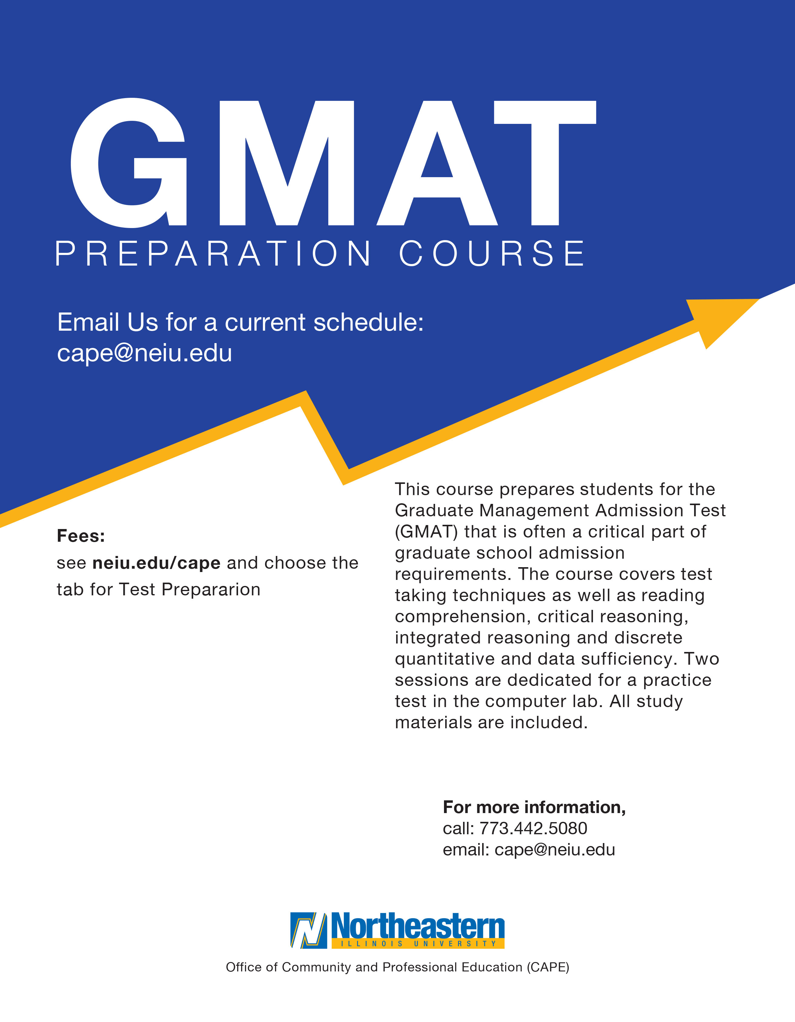 GMAT Preparation Course Flyer